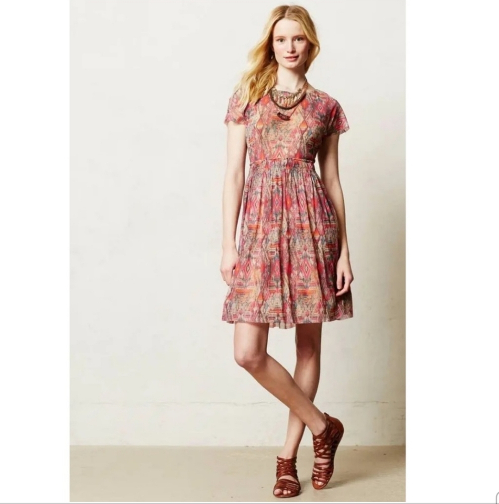 ANTHROPOLOGIE Simi Mesh Tulle Dress by Weston Wear small